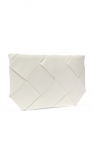 Bottega Veneta WHITE 'Intrecciato' weave clutch