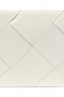 Bottega Veneta WHITE 'Intrecciato' weave clutch
