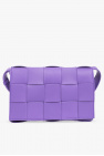 Bottega Veneta Medium Top Handle handbag in burgundy intrecciato leather
