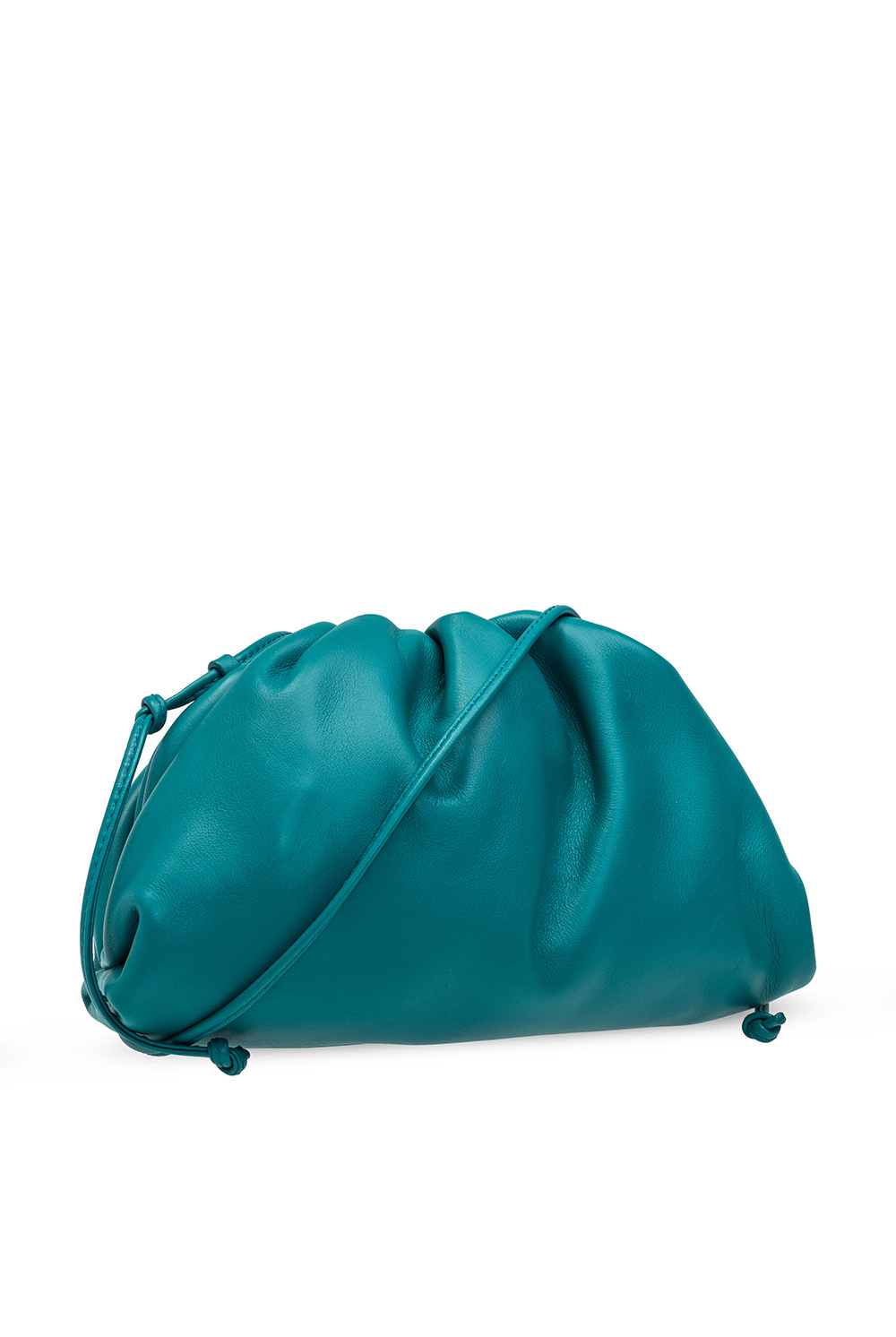 BOTTEGA VENETA Pouch Mini Shoulder Bag Blue Leather