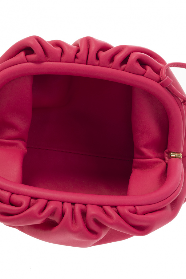 BOTTEGA VENETA: The mini pouch clutch in leather - Red  Bottega Veneta  mini bag 585852 VCP40 online at