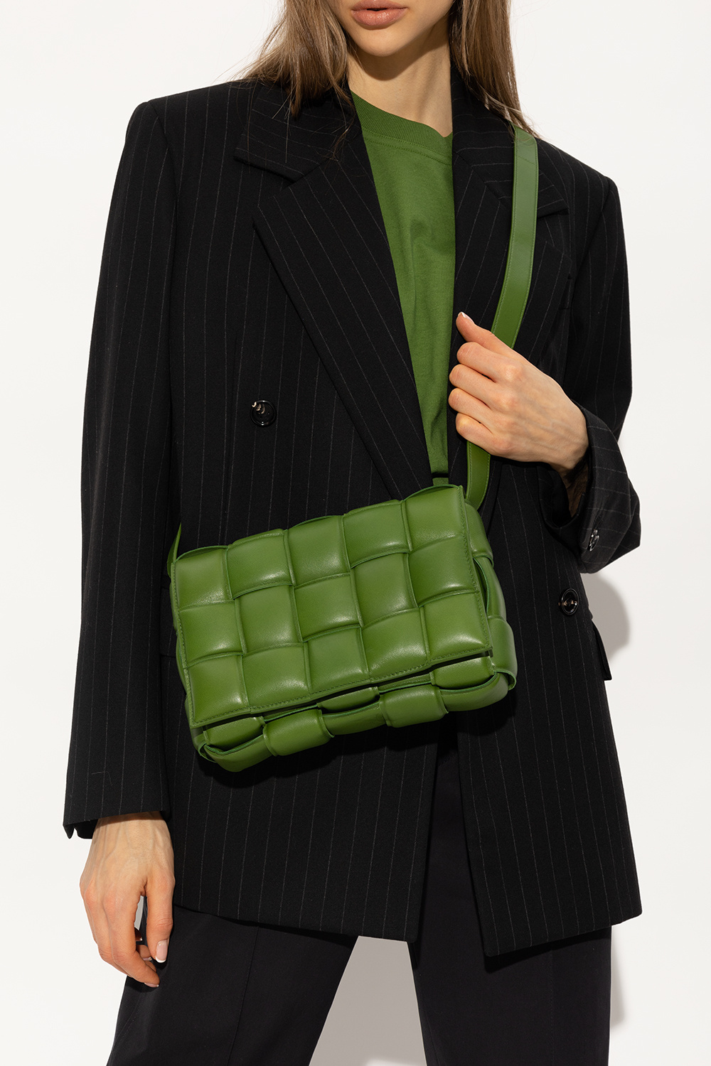 Bottega Veneta Green Padded Cassette Shoulder Bag for Women