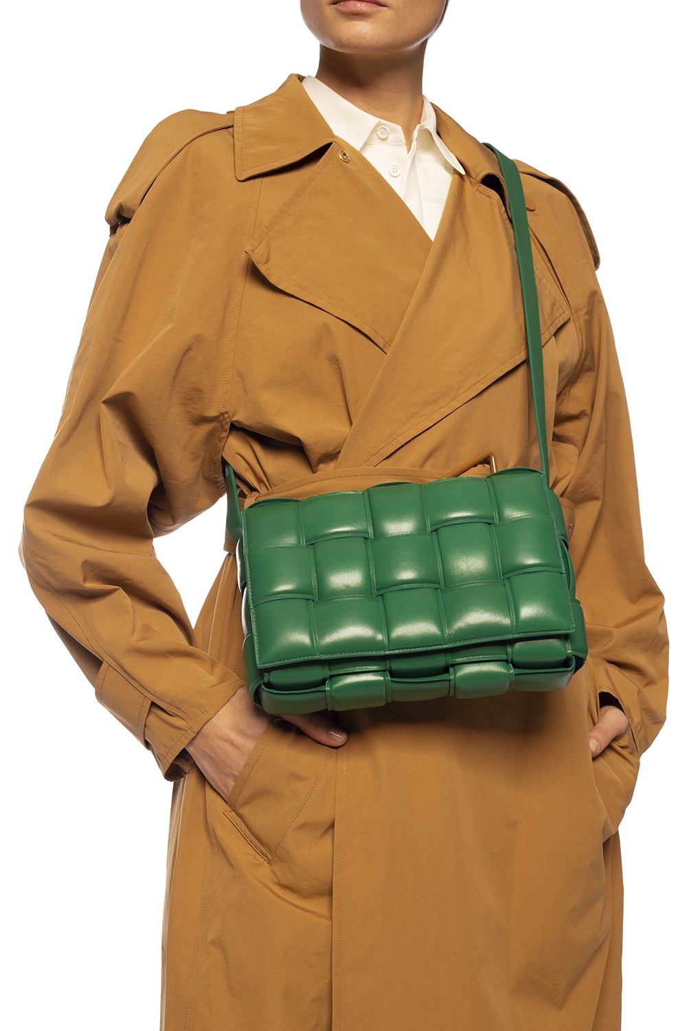 Bottega Veneta Padded Cassette Crossbody Bag in Green