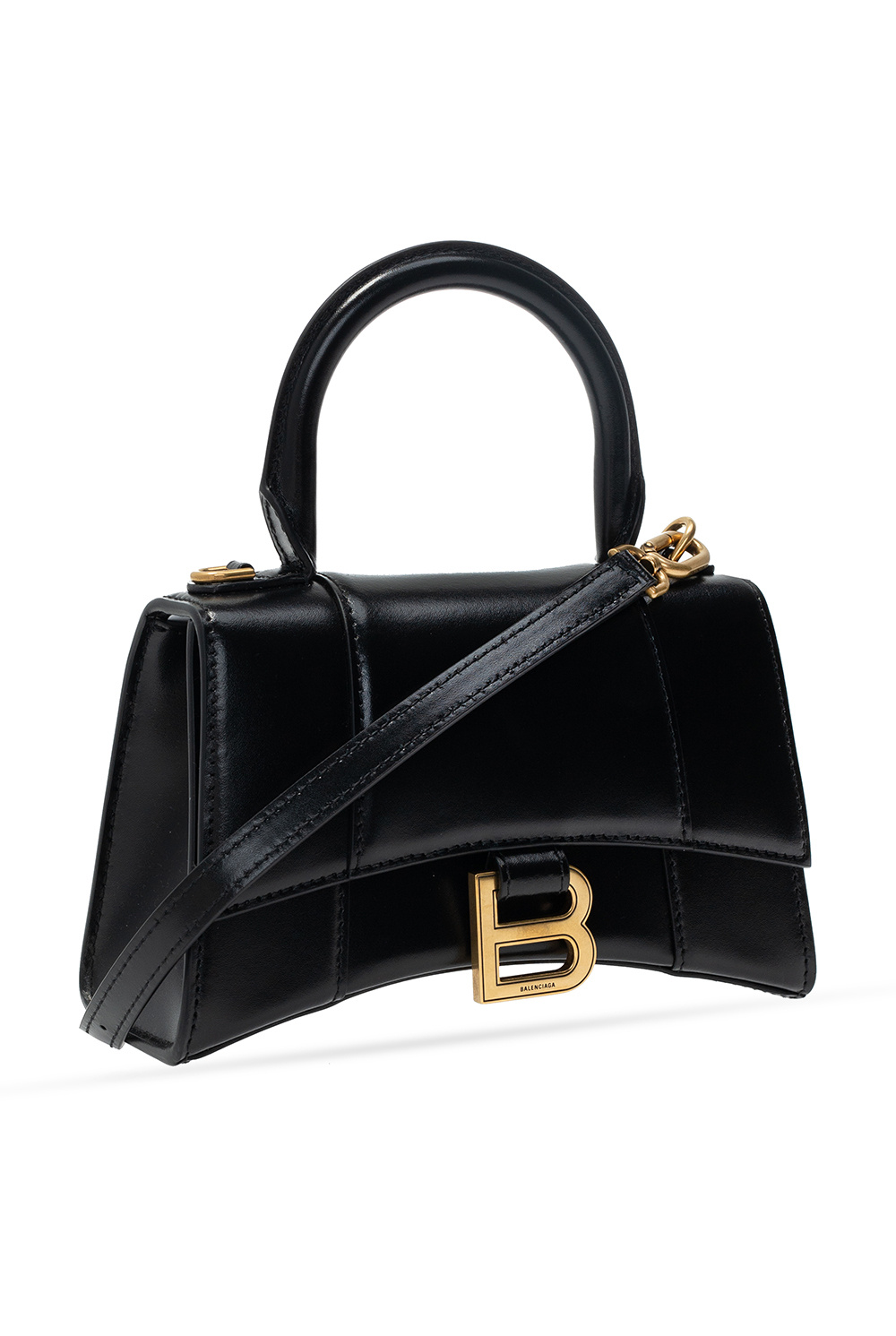 Balenciaga Hourglass Small Top Handle Bag Rosa in Calfskin Leather