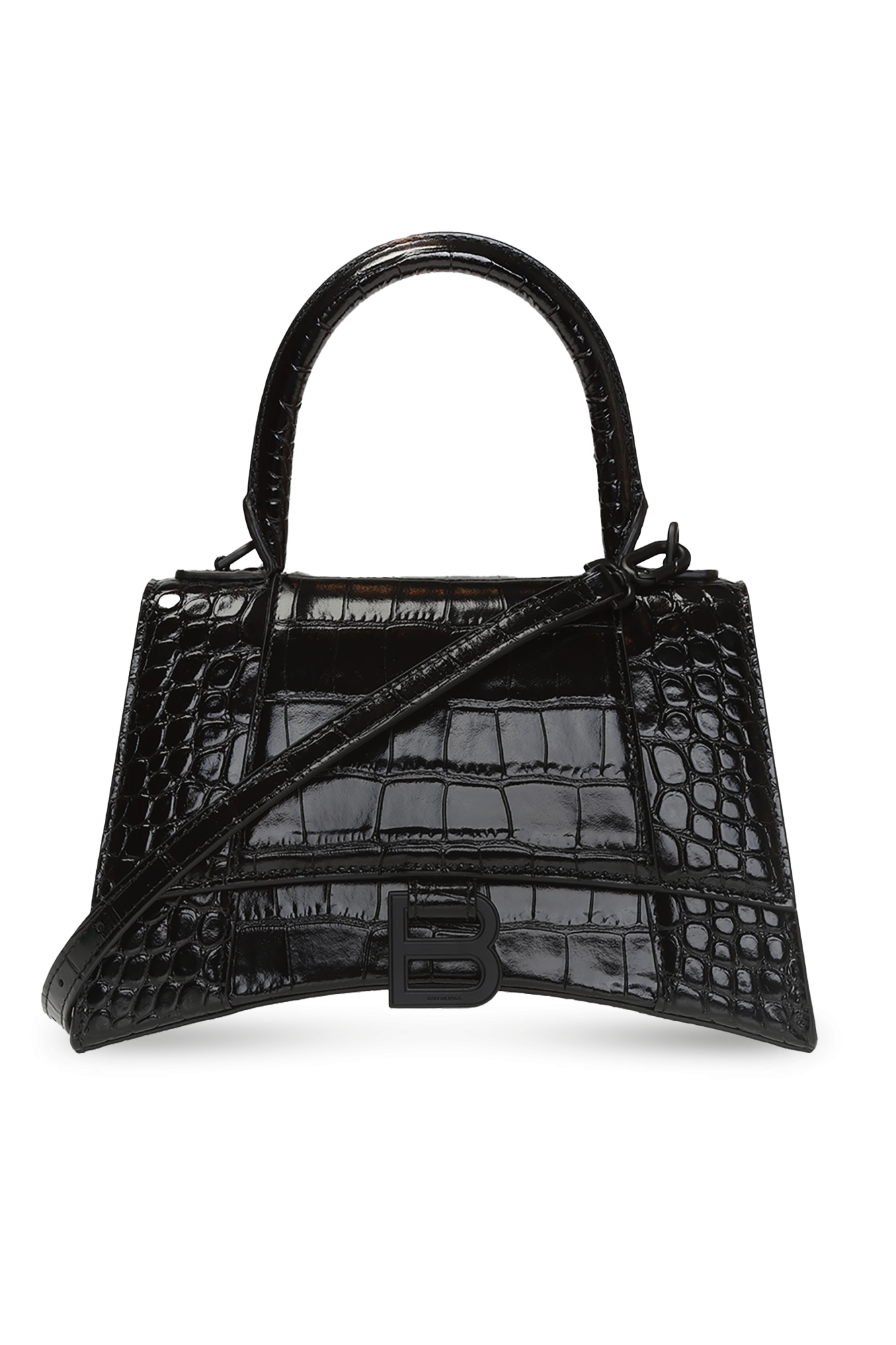 Balenciaga ‘hourglass' Shoulder Bag In Black