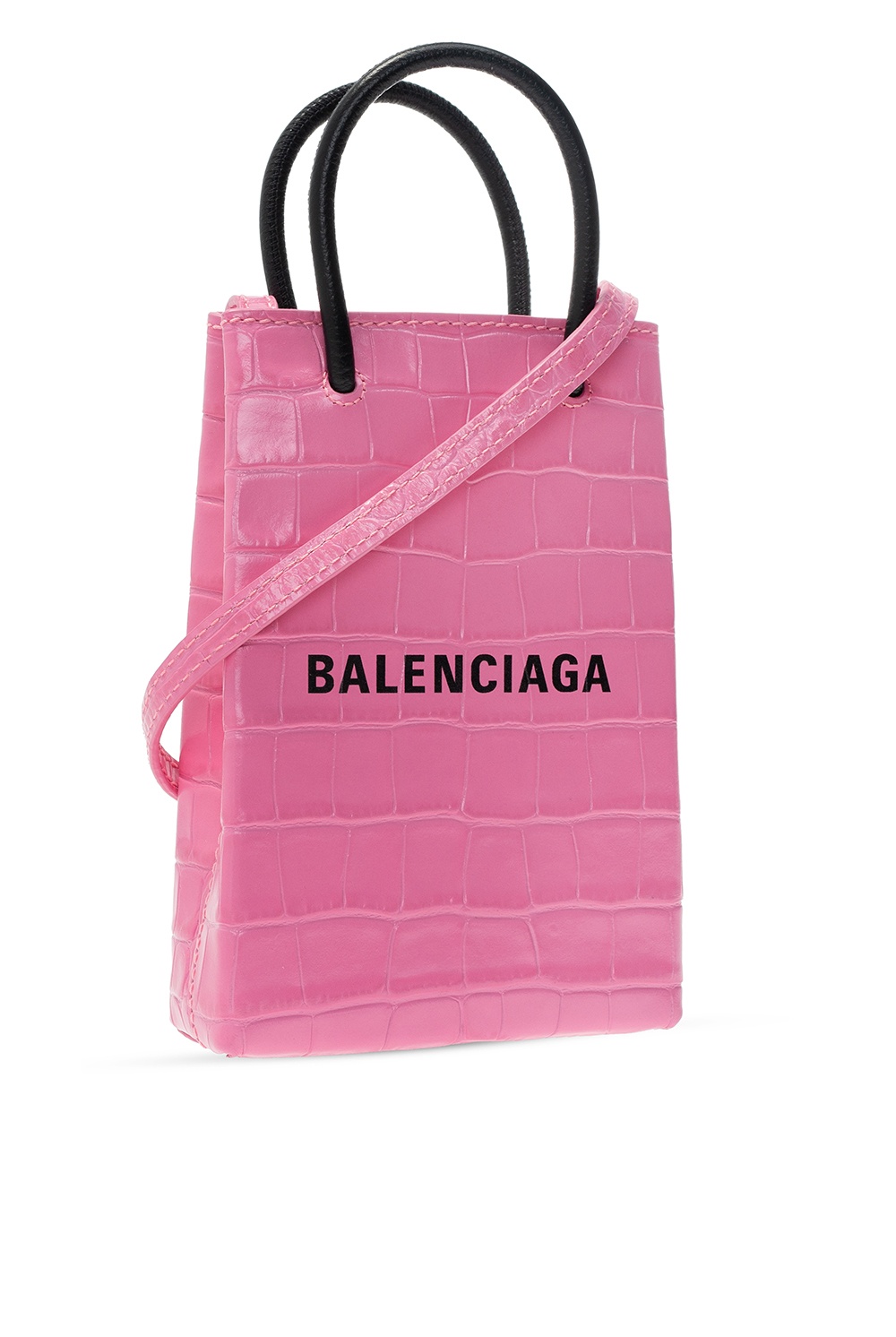 Balenciaga Shopping Phone Bag On Strap in Gray  Lyst