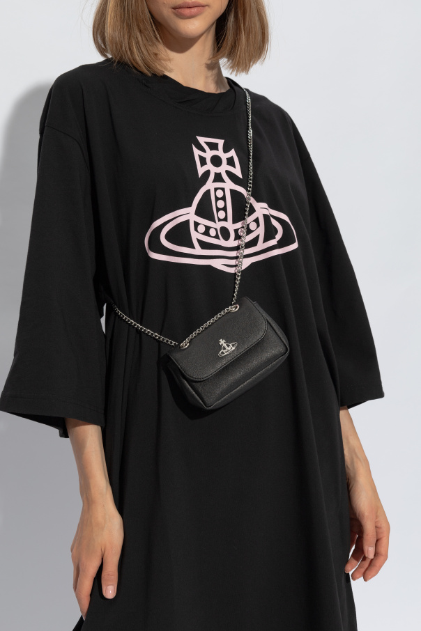 Vivienne Westwood Skórzana torba na ramię
