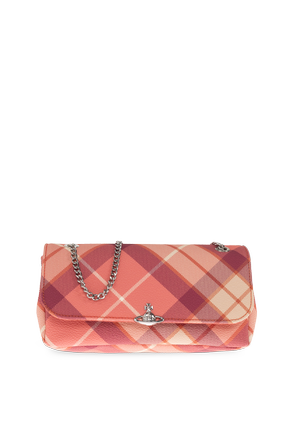 Plaid Logo Clutch Bag