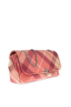 Vivienne Westwood Plaid Logo Clutch Bag