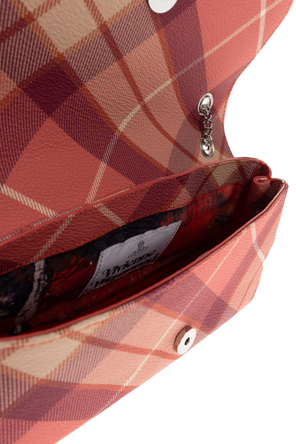 Vivienne Westwood Plaid Logo Clutch Bag