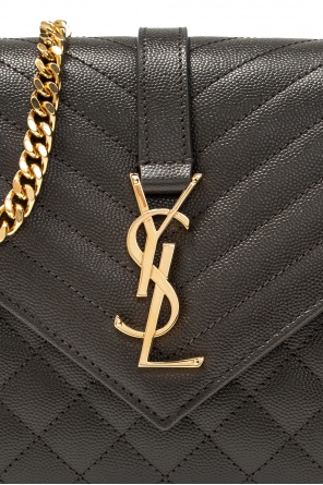 Beige 'Uptown' clutch with logo Saint Laurent - Vitkac TW