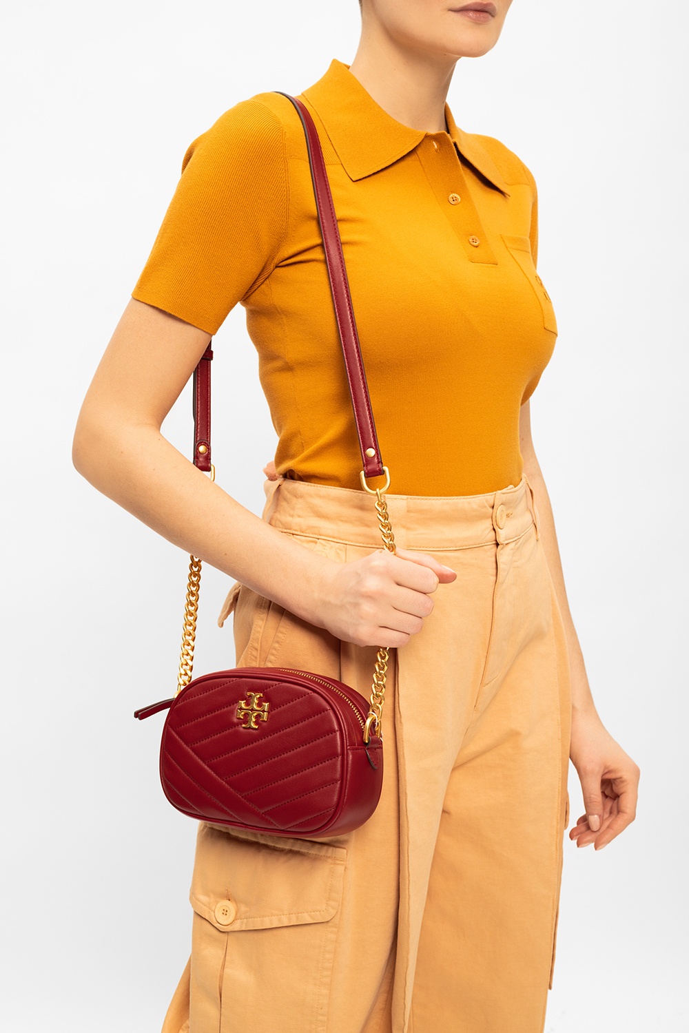 Tory Burch Top Zip Closure Leather Clutch Bag | Women's Bags Lagerfeld | Tory  Burch 'Kira' shoulder bag | IetpShops