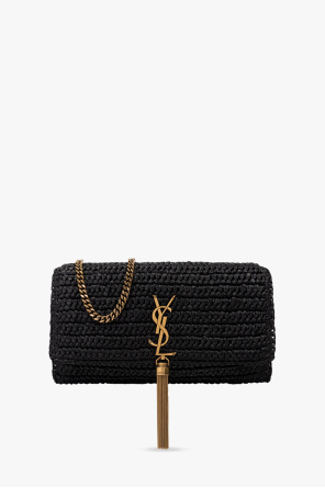 Saint Laurent Kate pouch in black grained leather