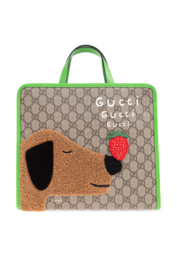 Handbag with a dog motif od Gucci Kids