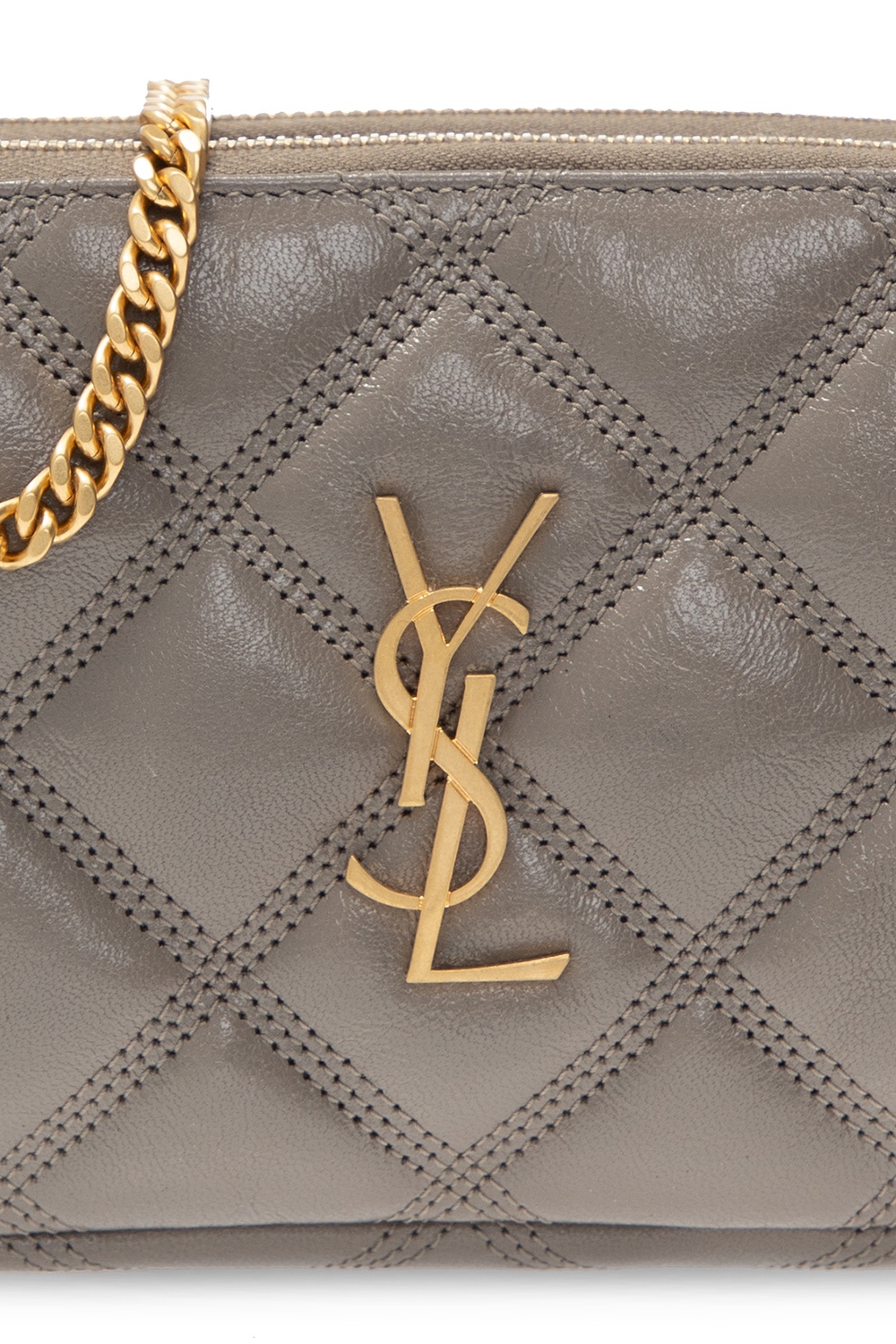 Yves Saint Laurent Becky Quilted Leather Crossbody Wallet