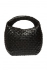Bottega Veneta BLACK ‘Intrecciato’ weave handbag