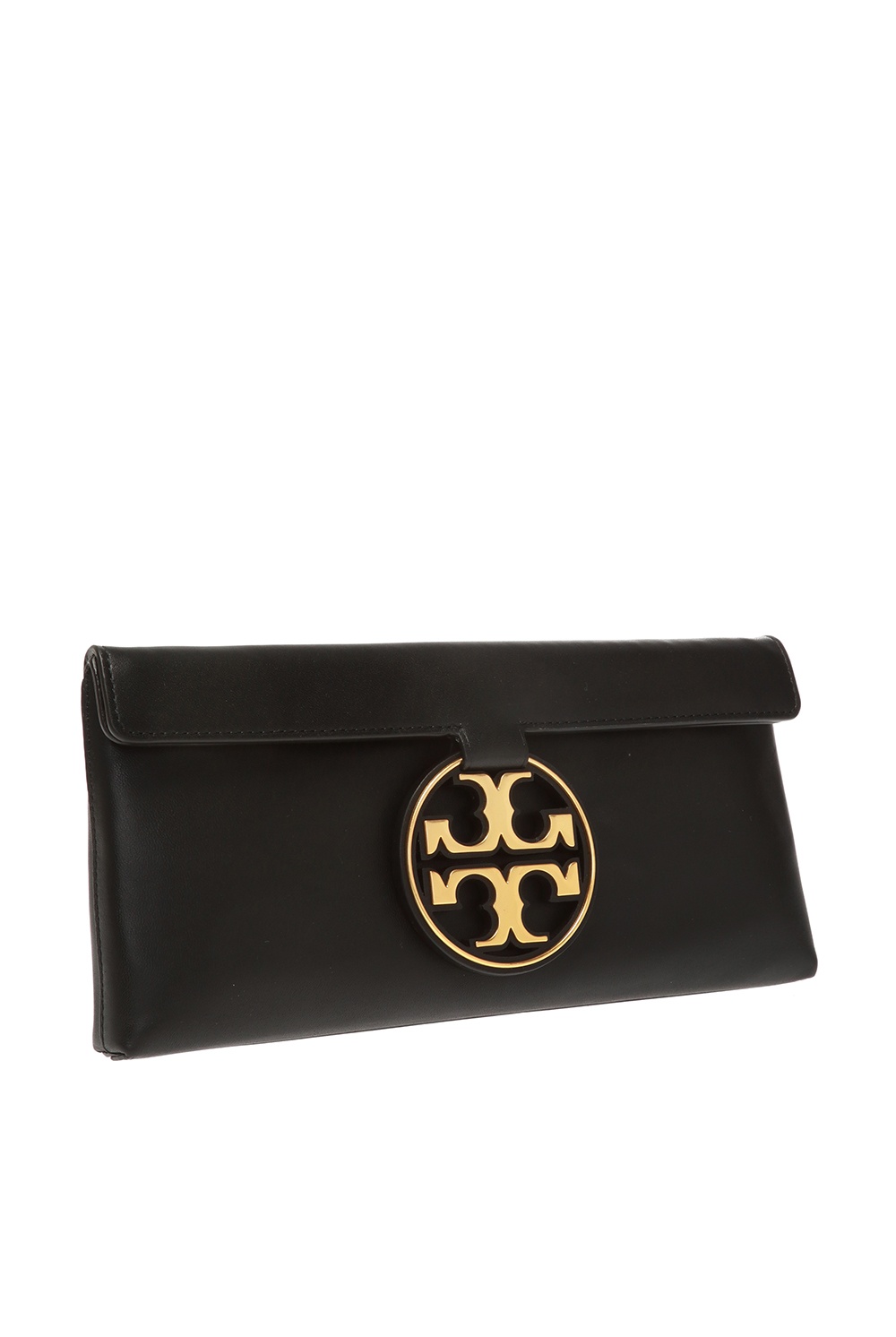 Tory Burch Leather clutch with logo | Women's Bags | Vitkac