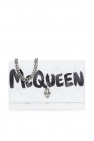 Alexander McQueen skull-print leather clutch bag