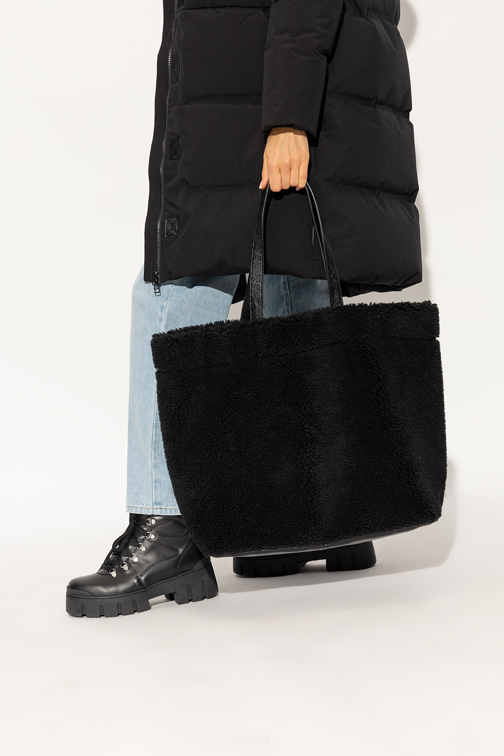 STAND STUDIO Faux fur shopper bag