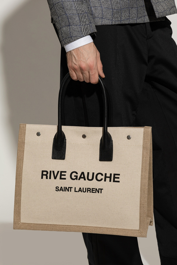 Saint Laurent Rive Gauche Small Linen Tote Bag
