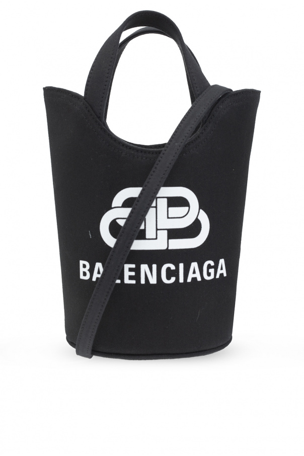 Balenciaga Backpack MONNARI logo-embossed bagA290-020 Black