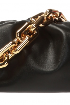 BOTTEGA VENETA Chain Pouch Leather Shoulder Bag Black