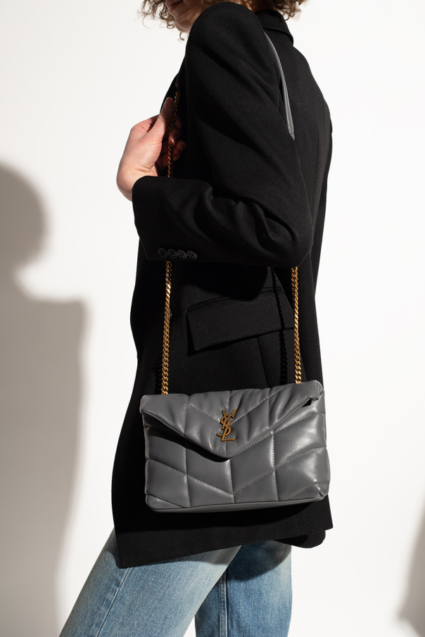 Saint Laurent Women Loulou Puffer Mini Shoulder Bag In Black