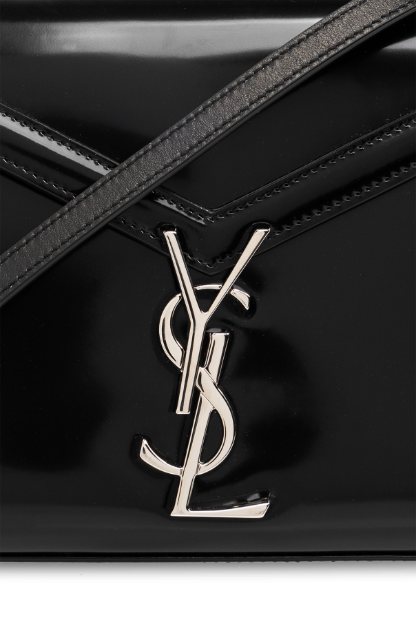 Loulou Mini Patent Leather Shoulder Bag in Black - Saint Laurent