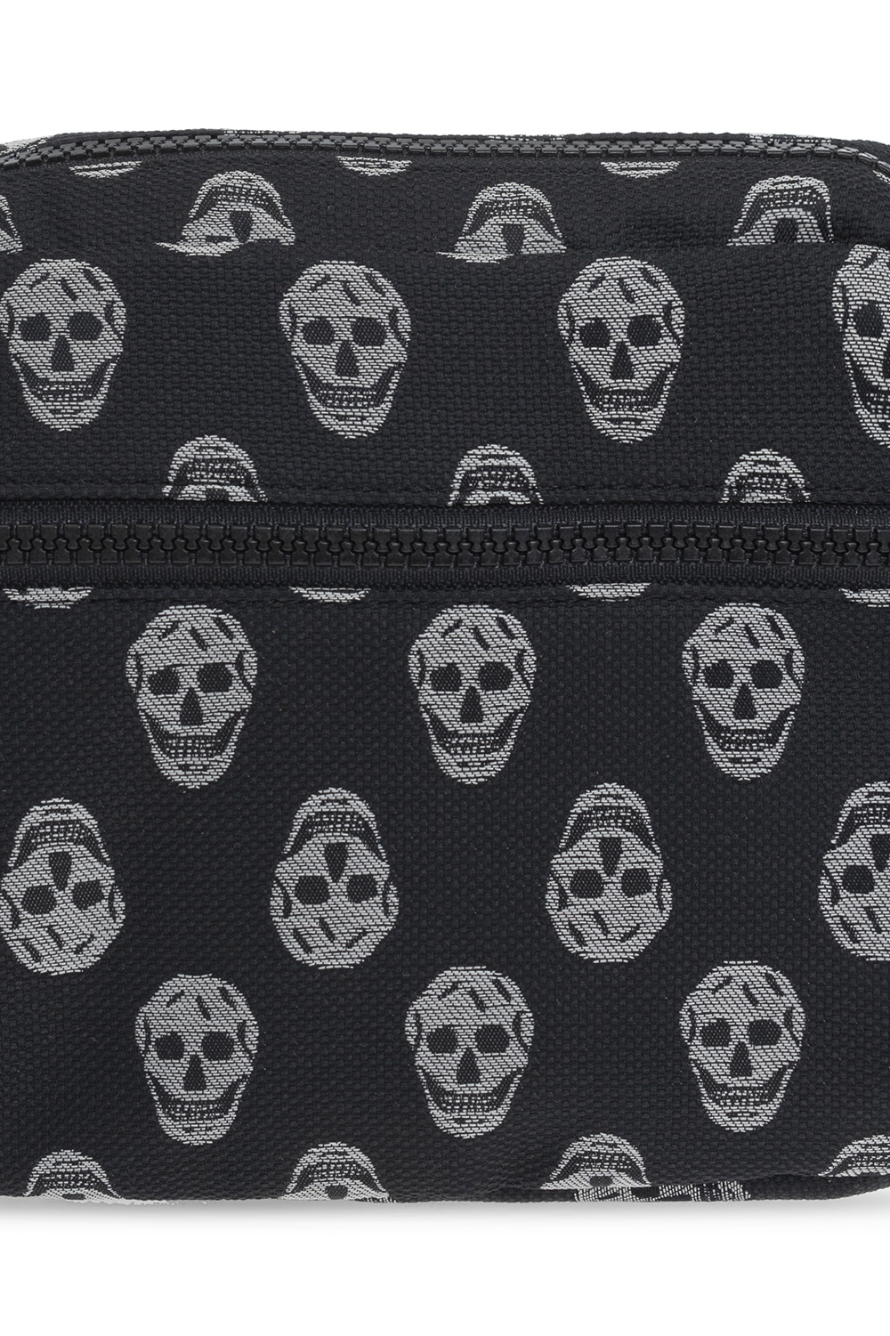 Alexander McQueen Alexander McQueen skull-embroidered zip-ankle tack pants Black