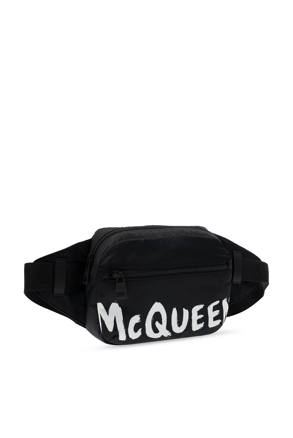Alexander McQueen Alexander McQueen logo-print contrast-stitching crossbody bag