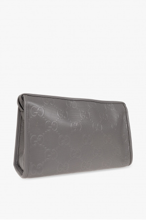 Gucci Gazelle Leather wash bag with monogram