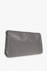 Gucci GREY Leather wash bag with monogram