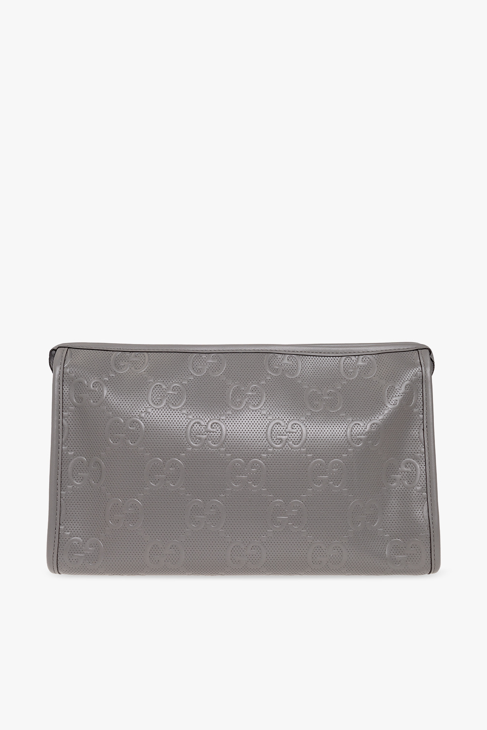 Gucci Leather wash bag with monogram