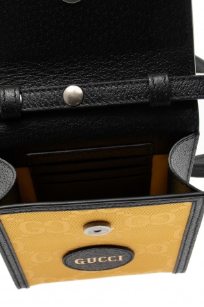 Gucci Beige ebony canvas leather interlocked GG jacquard handbag from Gucci Pre-Owned