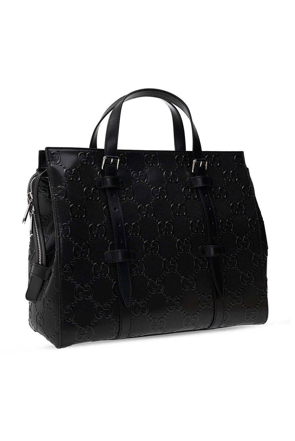 Gucci GG Embossed Duffle Bag in Black for Men