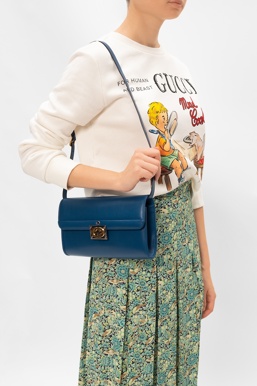 Gucci gucci pleated denim skirt item