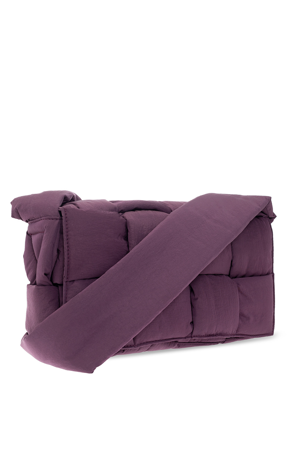 Bottega Veneta Shoulder Bag Purple Fur Size: W17xH8.7 in. Strap