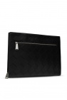 Bottega Veneta BLACK ‘Intrecciato’ weave document case