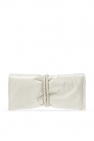 Bottega Veneta WHITE 'Mini Bag' leather clutch