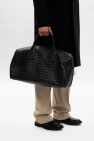 Bottega Veneta BLACK ‘Intreciatto’ weave duffel bag