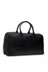 Bottega Veneta BLACK ‘Intreciatto’ weave duffel bag