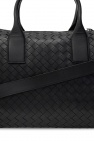 Bottega Veneta BLACK ‘Intreciatto’ weave duffel bag