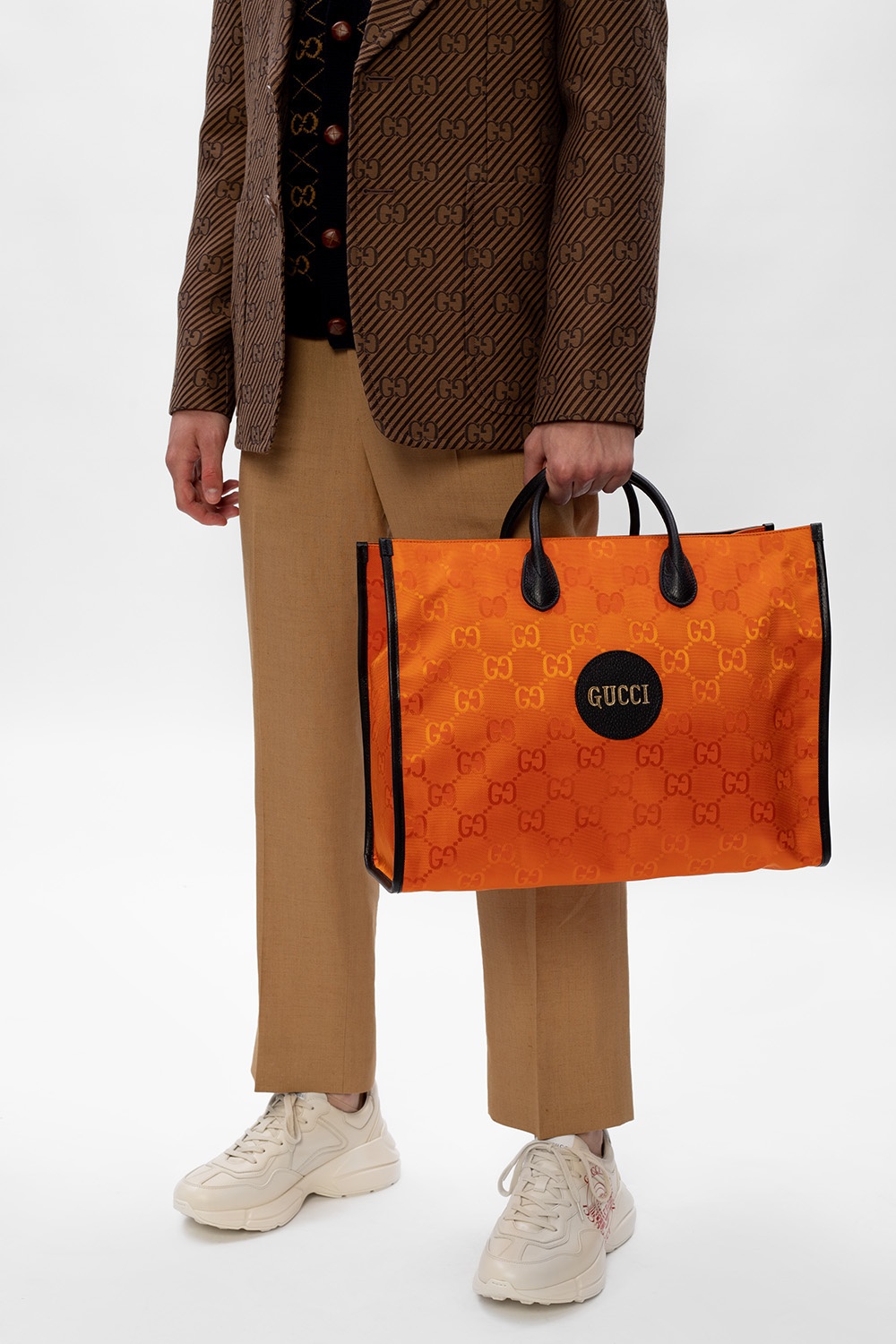 gucci embossed tote bag