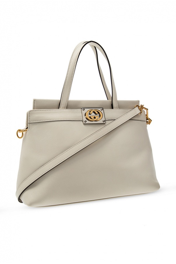 Gucci Matisse GG Leather Top Handle Shoulder Bag Beige 631663