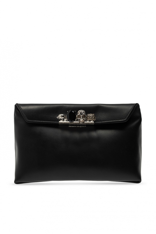 Alexander McQueen Alexander McQueen crocodile-embossed Skull mini bag