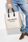 Saint Laurent cream ‘Rive Gauche North/South’ shopper bag