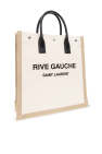 Saint Laurent cream ‘Rive Gauche North/South’ shopper bag