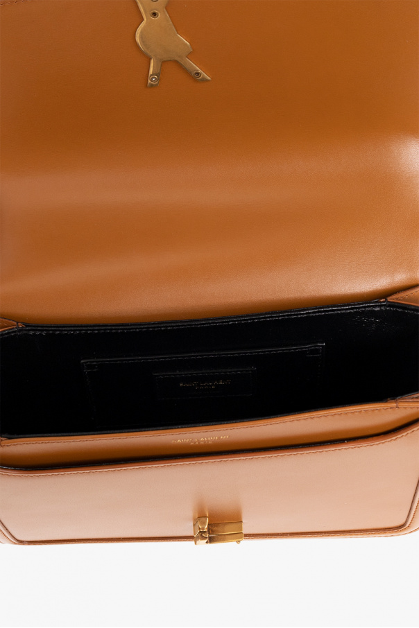 SAINT LAURENT SOLFERINO medium Shoulder Bag YSL Box Leather 634305 Black /  Gold