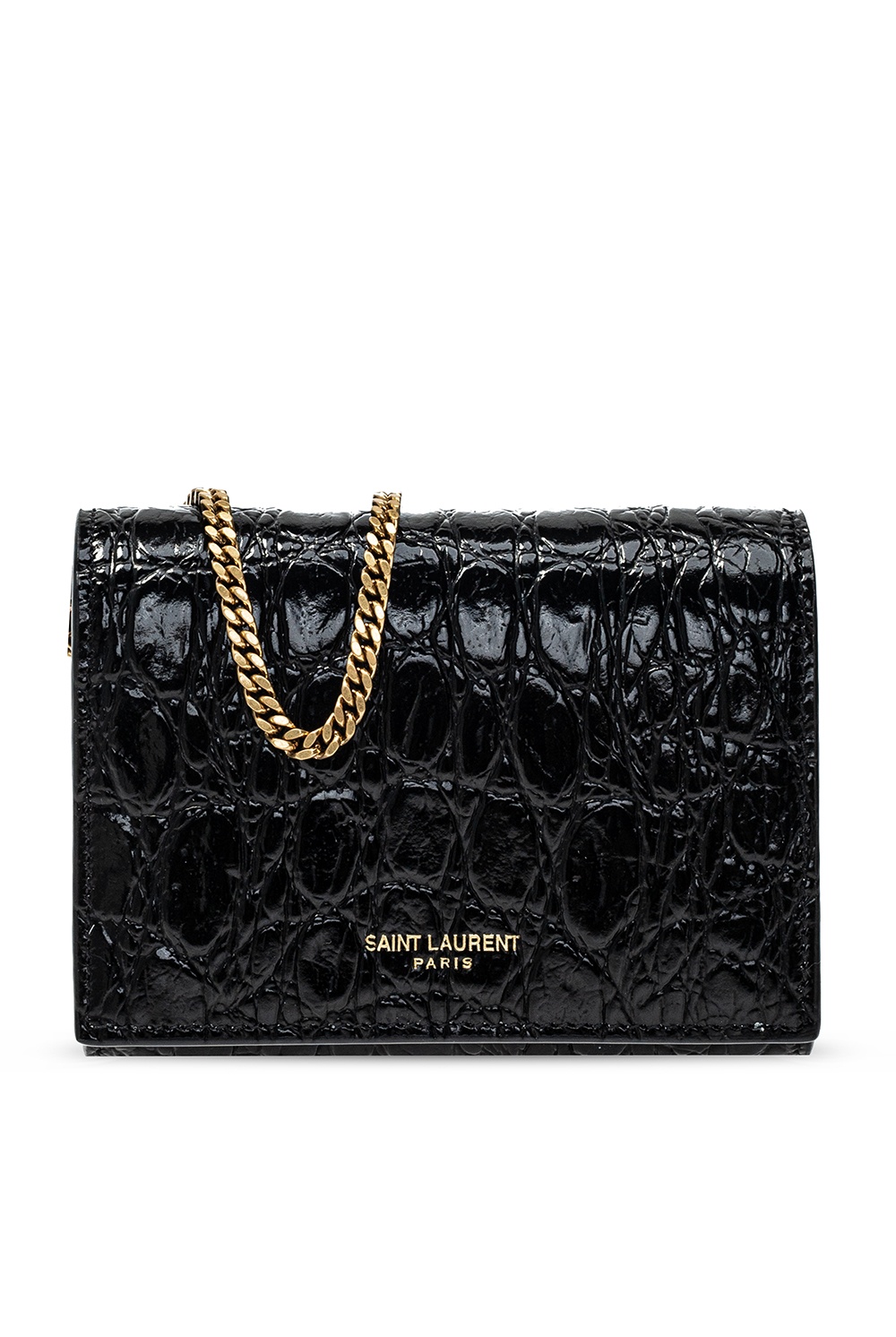 Saint Laurent Leather wallet with chain