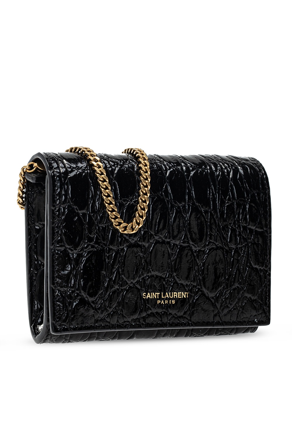 Saint Laurent Leather wallet with chain